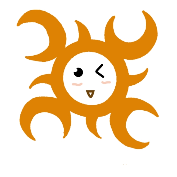 六一儿童节太阳字体设计元素