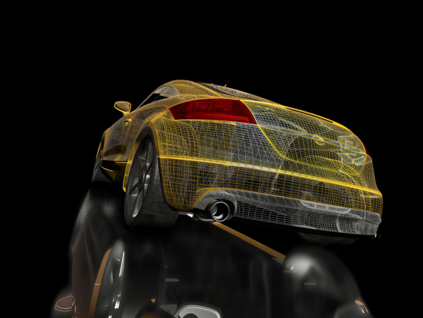 豪华3D汽车效果图图片