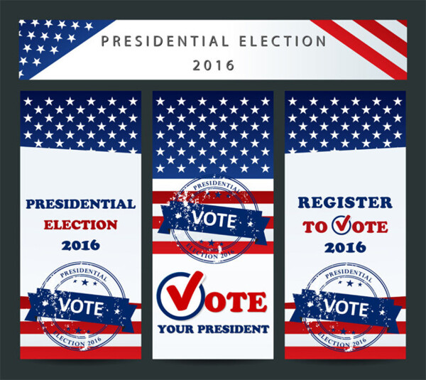 美国选举宣传海报图片