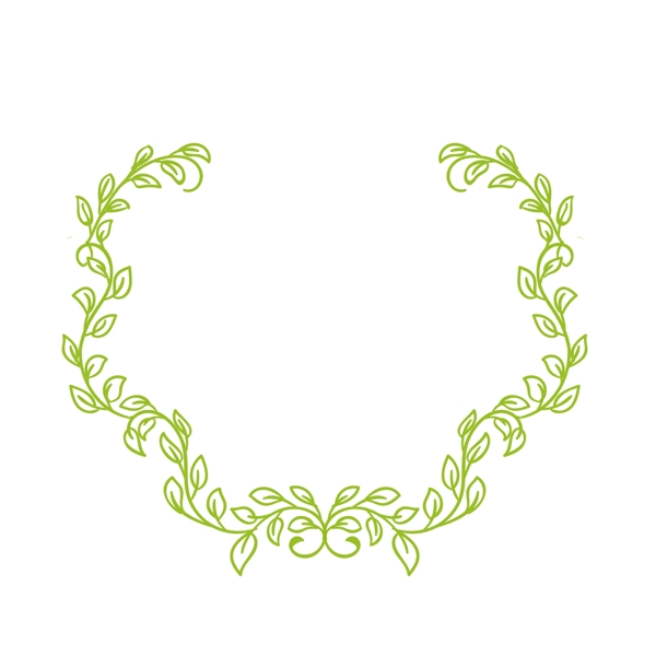手绘边框绿植装饰藤曼
