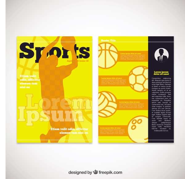 黄色篮球杂志图片