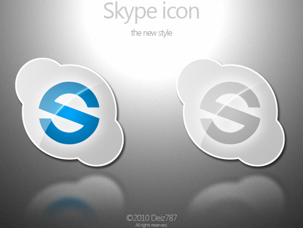 光滑的替代Skype圖標(biāo)png