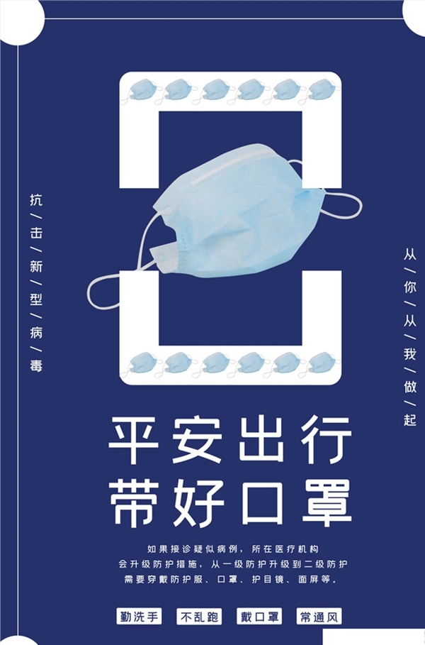 冠狀病毒防疫海報(bào)