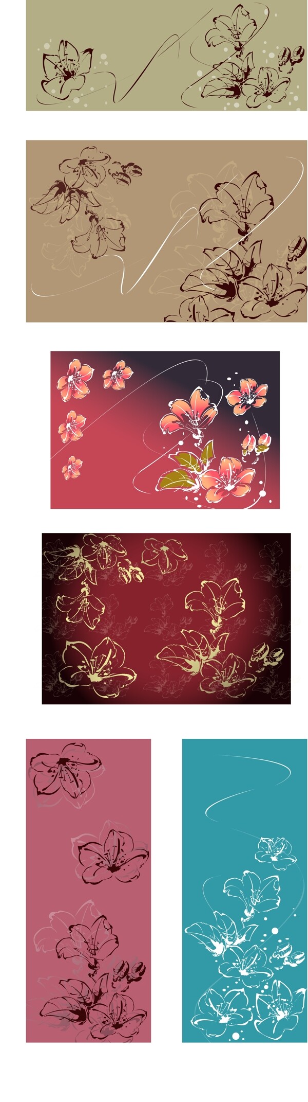 个性花朵底纹背景素材