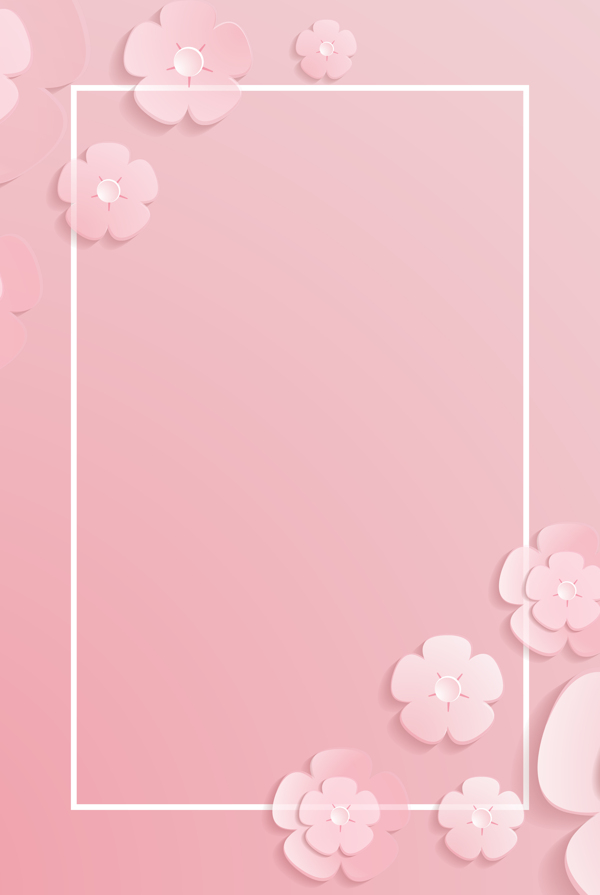 粉色樱花清新渐变背景素材