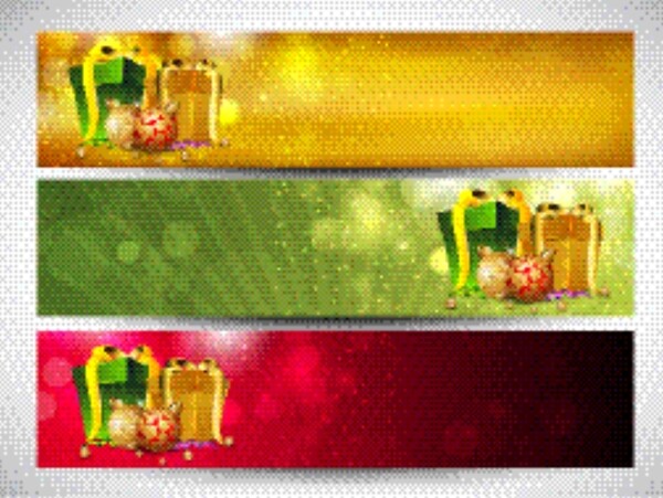 圣誕節(jié)banner矢量設(shè)計素材