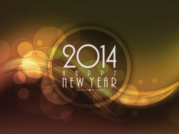2014夢幻新年背景矢量素材