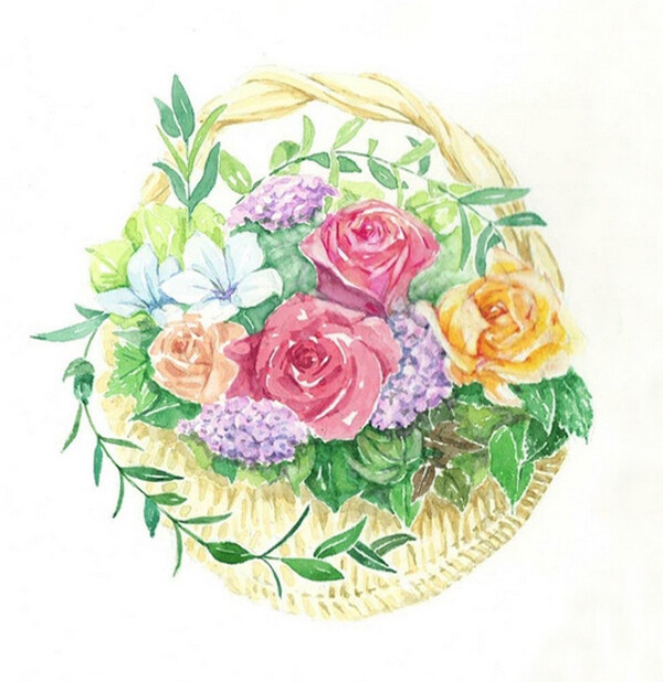 位圖植物寫意花卉花朵玫瑰免費(fèi)素材