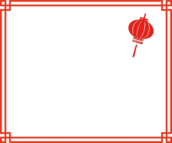 紅色新年中國風(fēng)邊框素材