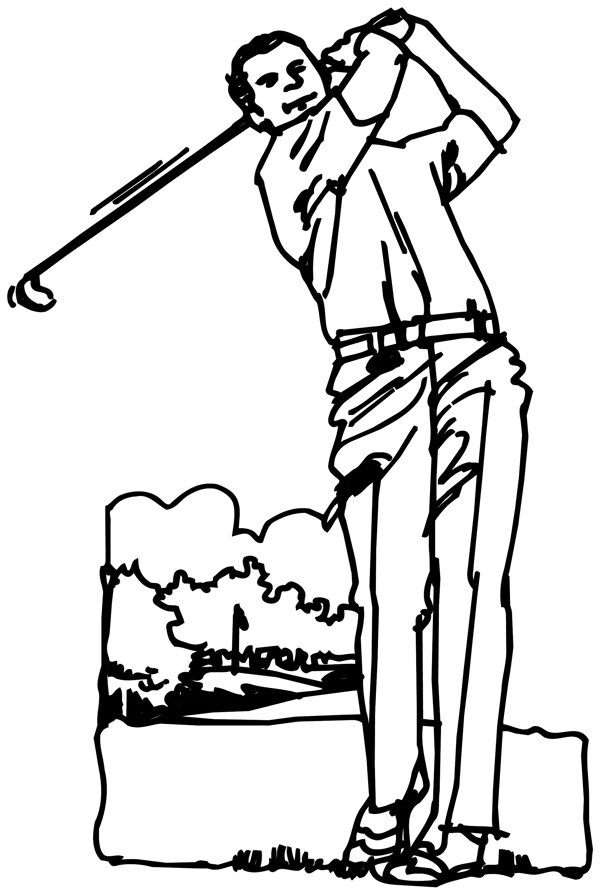 高尔夫球运动体育休闲矢量素材EPS格式0017