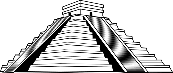 玛雅金字塔矢量