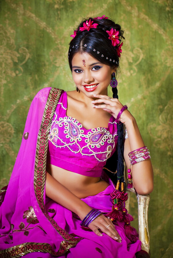 性感印度裙装美女图片