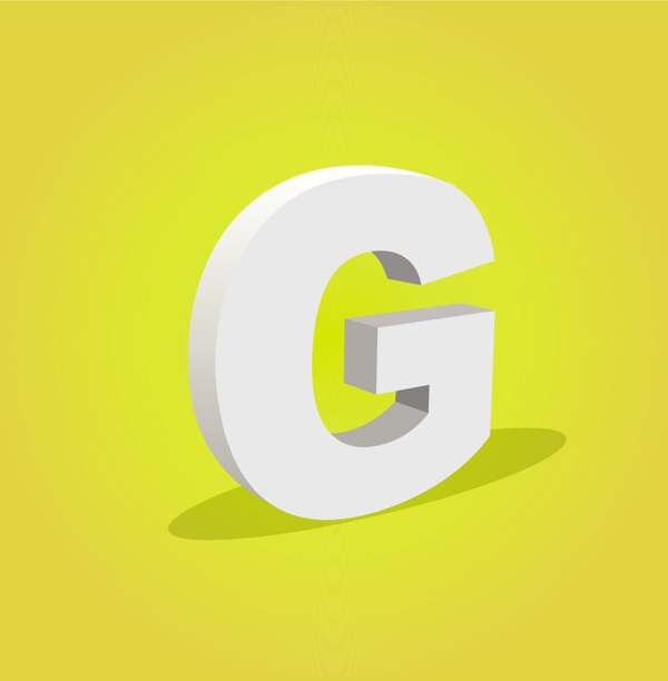 三維矢量文字字母g