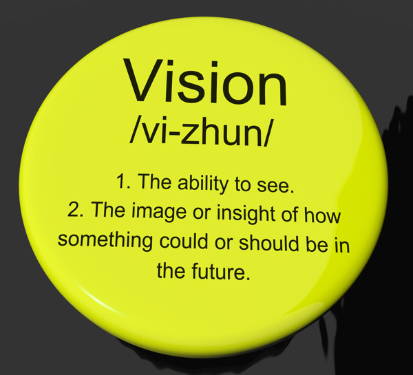 视觉清晰度按钮显示视力或未来的目标