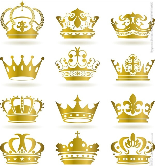 皇冠王冠矢量图图片