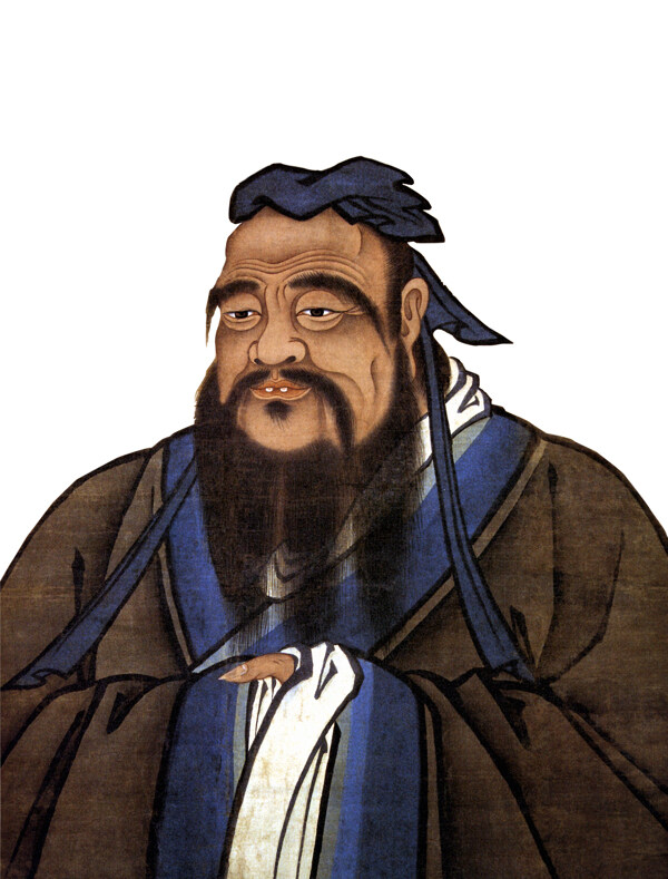 書畫工筆畫孔子像圖片