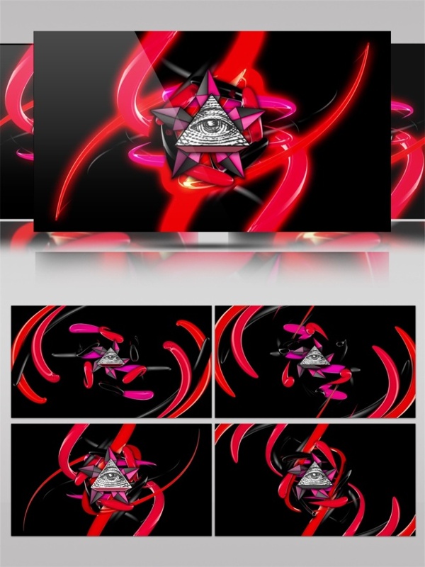 红色妖娆光束动态视频素材
