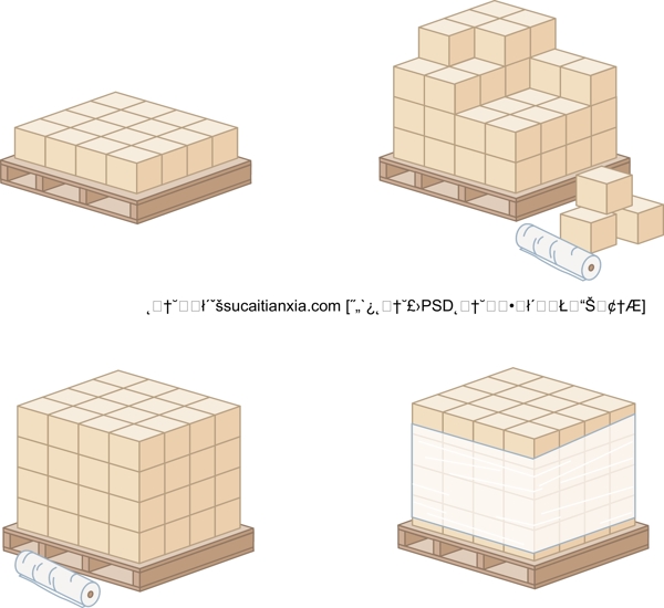 叉車貨堆設(shè)計(jì)矢量素材