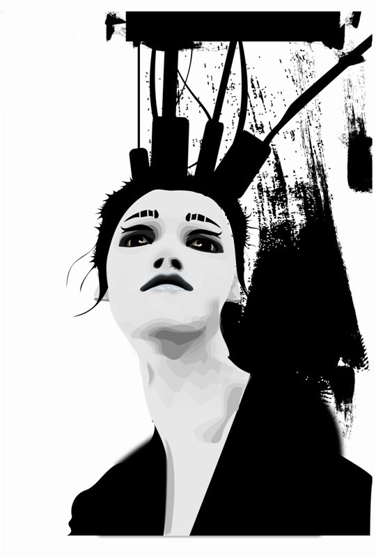 位圖人物女人色彩黑白色免費(fèi)素材