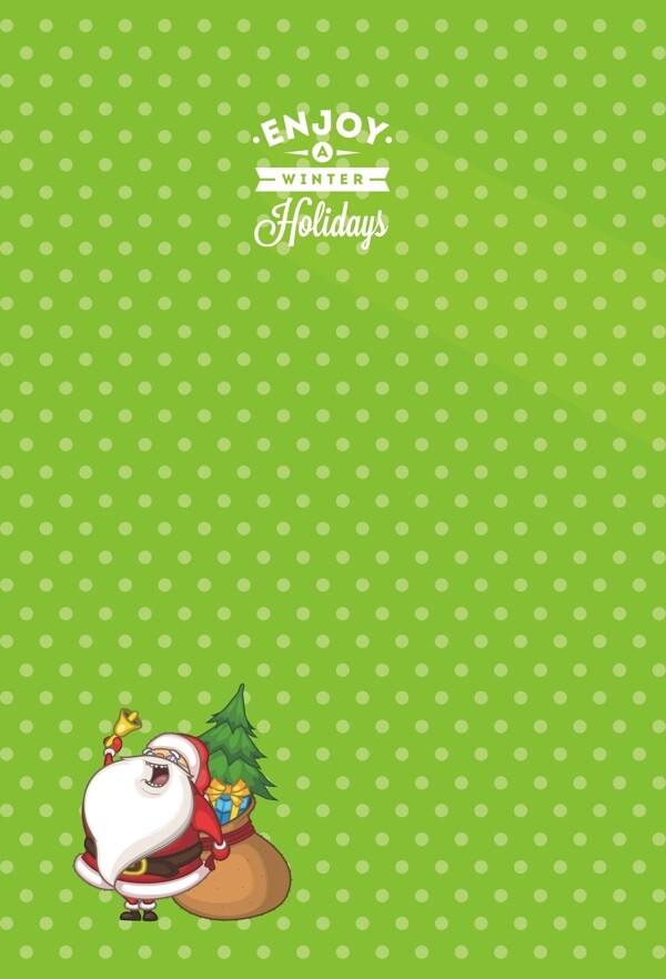 清新圓點(diǎn)可愛圣誕海報(bào)背景素材