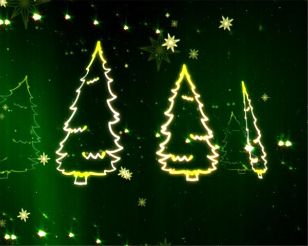 清新浪漫圣诞节圣诞树装饰背景