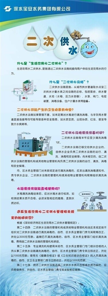 二次供水易拉寶