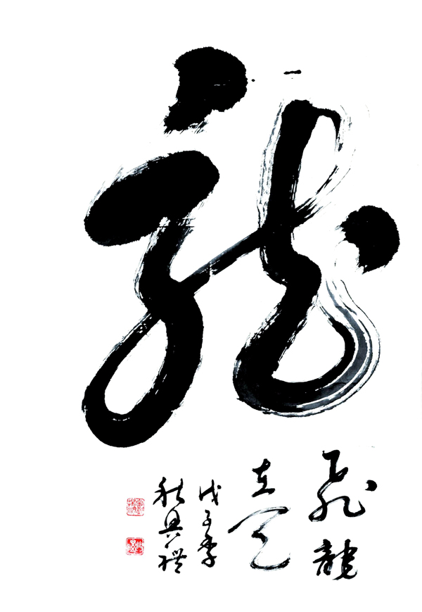 龙字草书图片