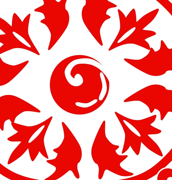 古典花紋圖案矢量圖