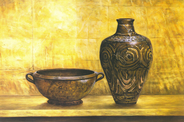 陶罐器皿油画写生图片