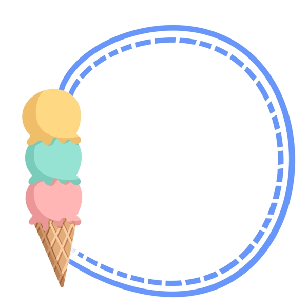 美味的冰淇淋边框