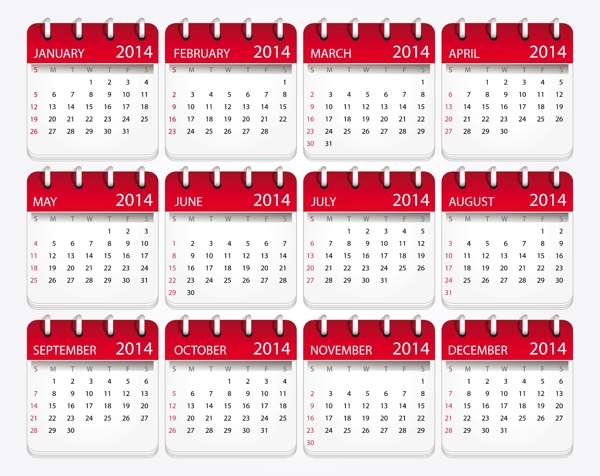 2014日歷