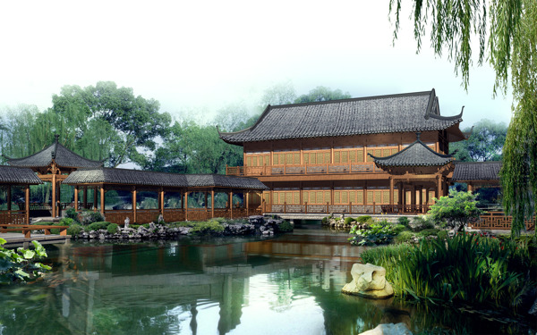 中國古典建筑設計圖片