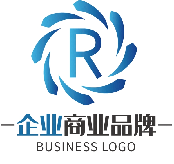 商业字母R科技商务公司logo