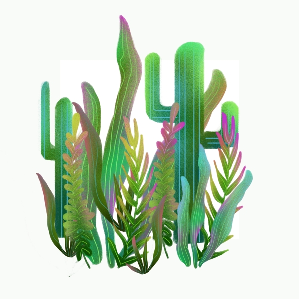 花草手繪植物插畫可商用