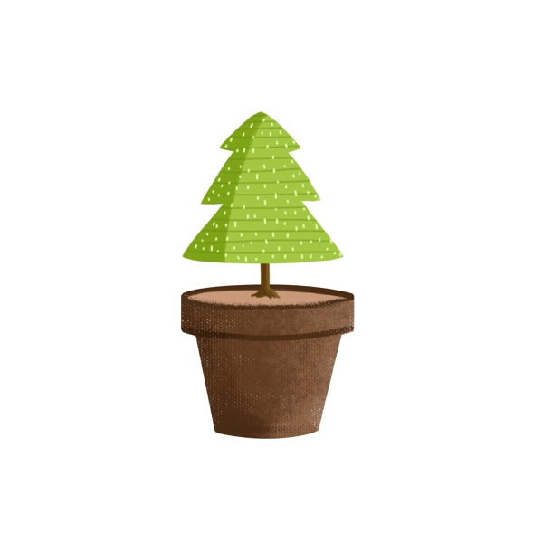 綠色植物圣誕盆栽可商用