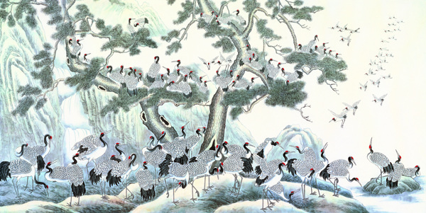 百鶴圖