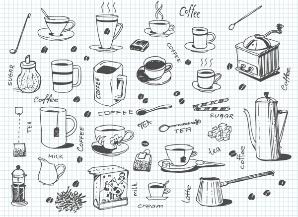 手繪咖啡工具