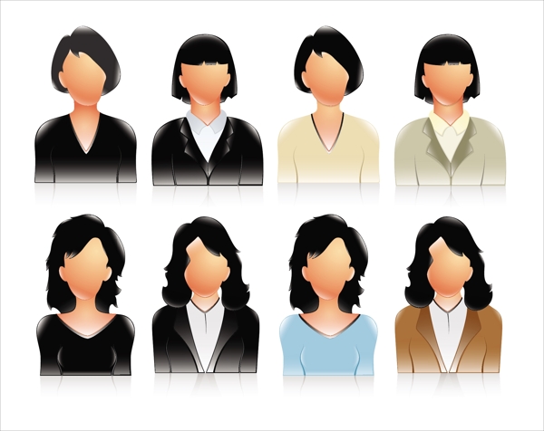 女人的輪廓矢量