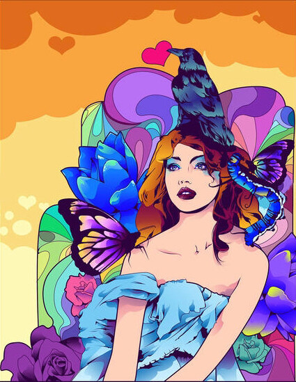 位圖插畫時尚插畫人物插畫插畫師免費素材