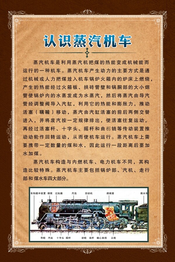 蒸汽機車圖板圖片