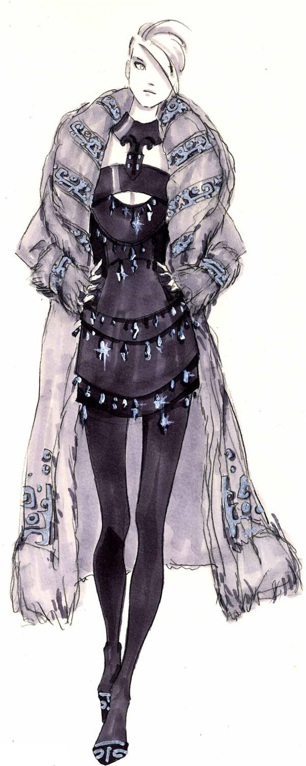 手繪服裝設計v