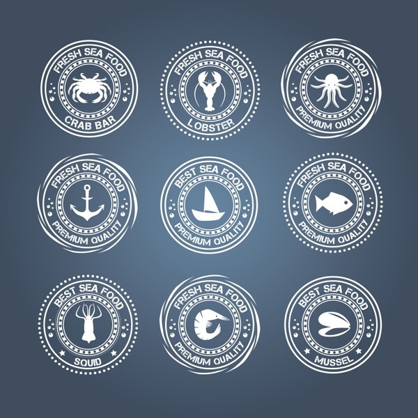 海鲜产品logo图标