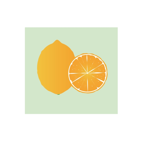 橙子卡通插畫