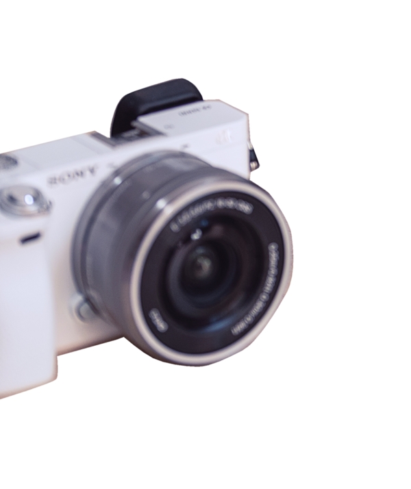 一台白色的照相机
