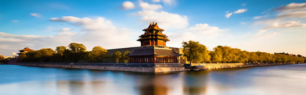 中國風(fēng)古建筑淘寶海報(bào)背景