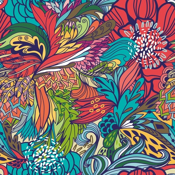 無縫花紋圖片