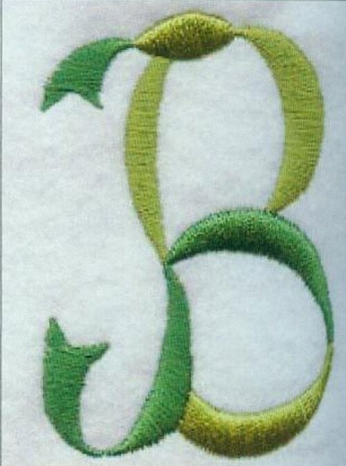 繡花文字字母家紡免費素材