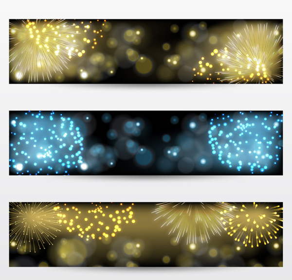 煙花banner矢量