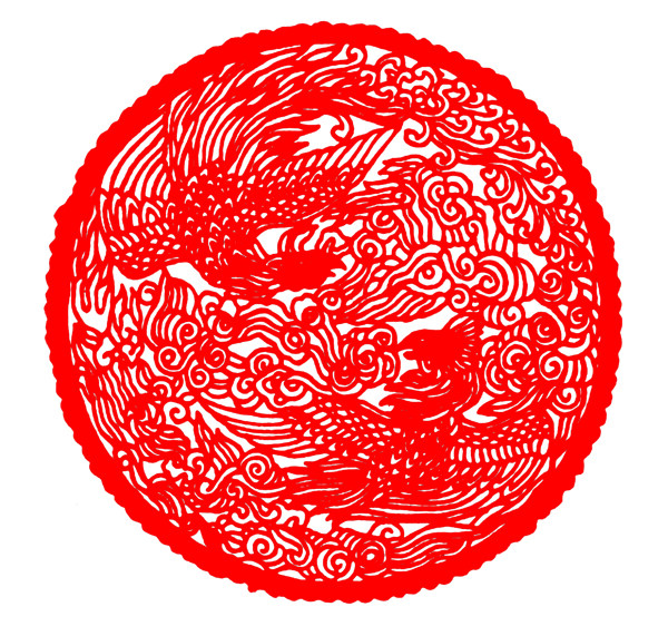 圓形窗花剪紙民間美術(shù)0059
