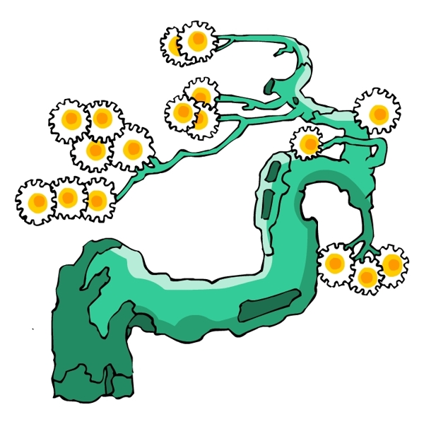 樹木古典插畫